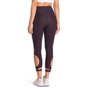 Maaji Pulse Space Dye Burgundy High Rise Leggings Extra Small